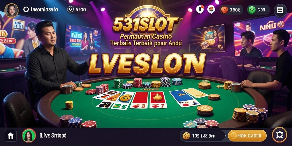 Tampilan gameplay Live Casino yang mendebarkan di 531SLOT.