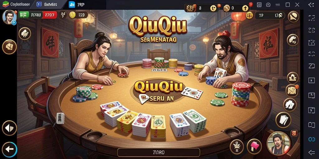 Screenshot gameplay QiuQiu dari 77RP yang seru.