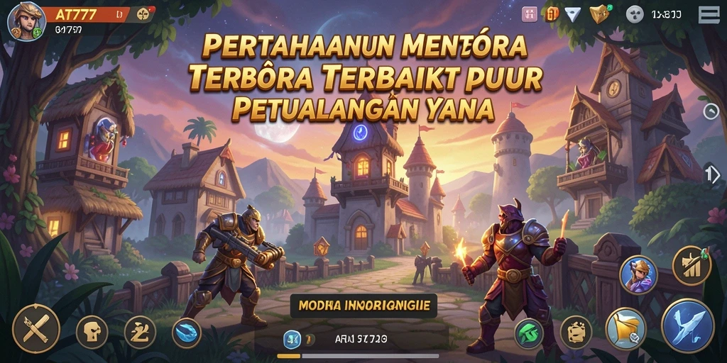 Screenshot menunjukkan aksi seru gameplay Tower Defense AT777.