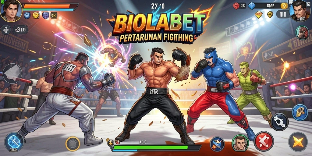 Gameplay seru dengan karakter unik dan arena bertarung menarik.