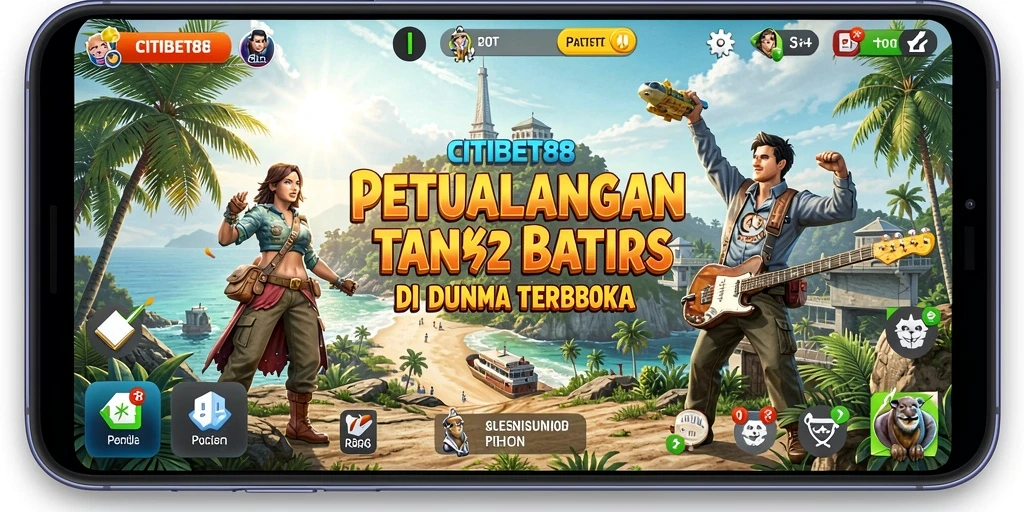 Screenshot gameplay CITIBET88 yang menunjukkan keindahan dunia Open World.