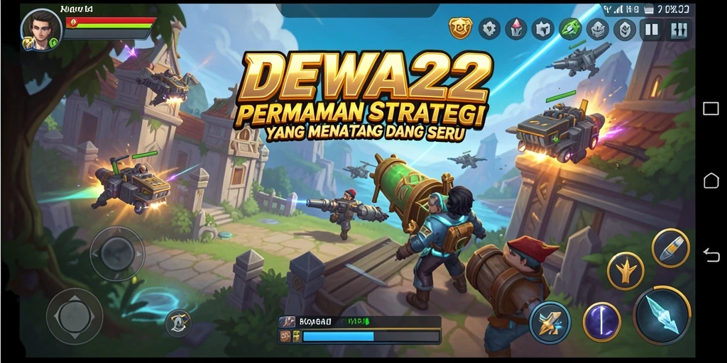 Tampilan gameplay intens dalam DEWA22 menampilkan strategi yang mendebarkan.