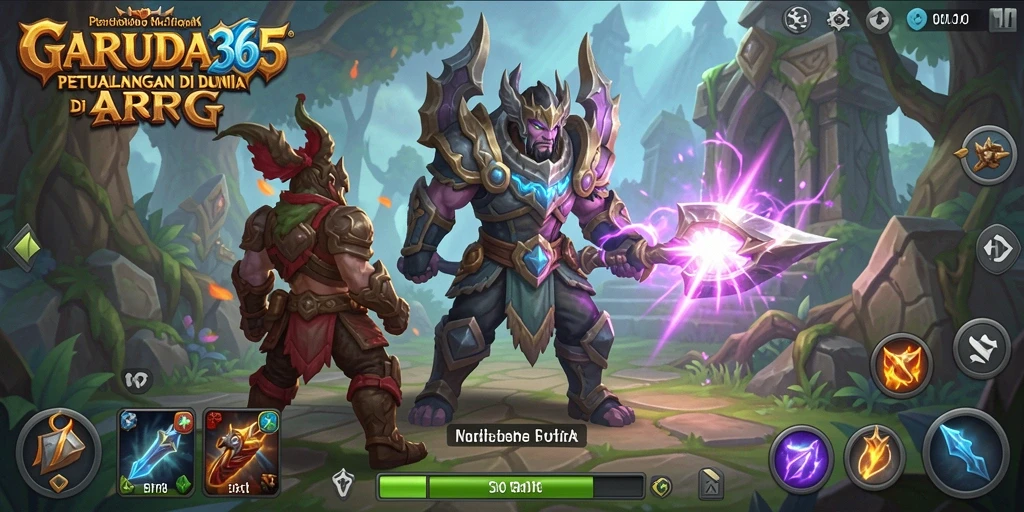 Tampilan gameplay epik dalam GARUDA365 yang menampilkan pertempuran seru.
