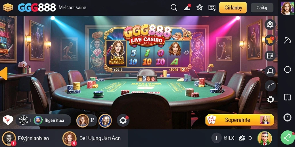 Tampilan gameplay menarik dan interaksi di GGG888 Live Casino.