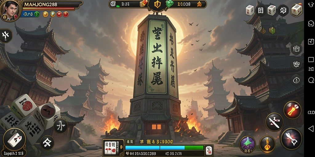 Gameplay menegangkan dalam MAHJONG288 Tower Defense.