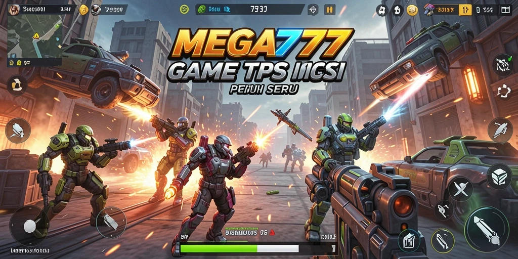 Tampilan gameplay MEGA777 yang mendebarkan dalam aksi TPS.