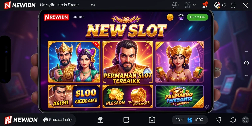 Screenshots gameplay Slot NEWIDN yang menunjukkan tampilan menarik dan fitur bonus.