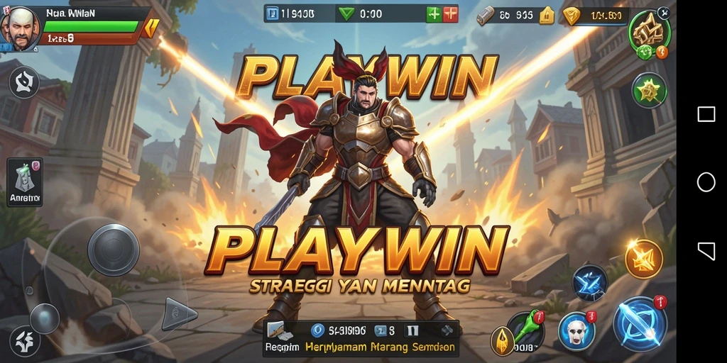 Tampilan menakjubkan dari gameplay <strong>PLAYWIN</strong> yang intens dan strategis.