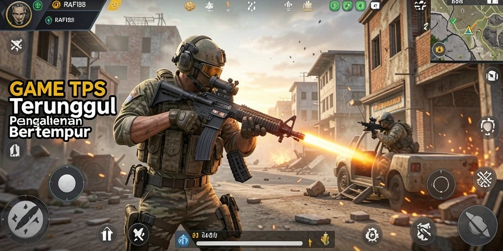 Gameplay mendebarkan dalam RAFI88 dengan aksi TPS yang intens.