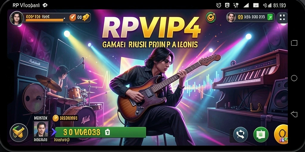 Tampilan visual RPVIP4 saat memainkan lagu musik favorit.