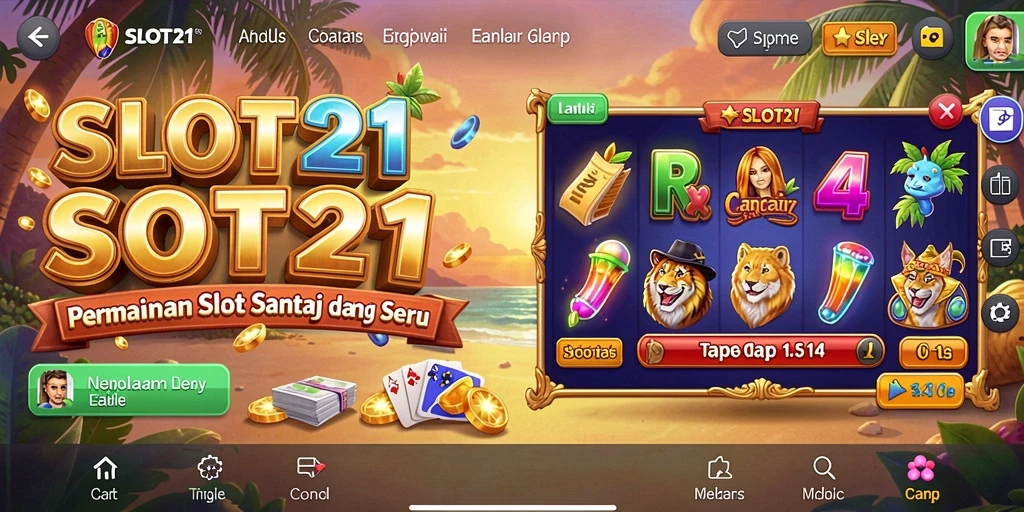 Gameplay SLOT21 yang seru dengan berbagai tema menarik.