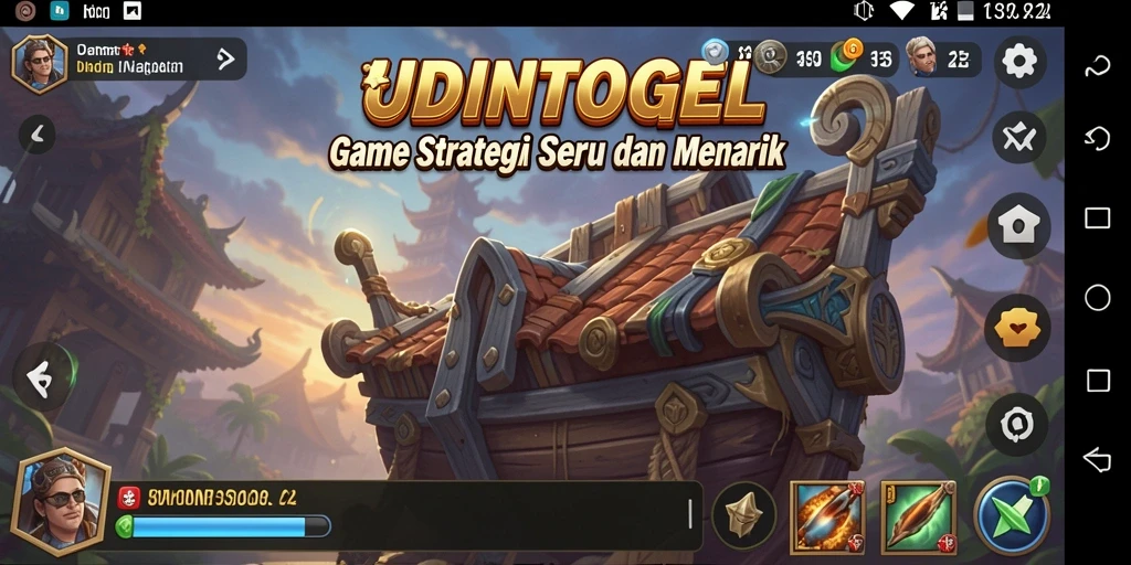Tampilan gameplay seru dari UDINTOGEL dengan elemen strategis.